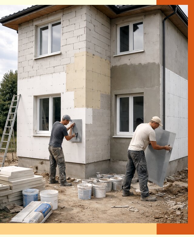 Утепление дома из газобетона в Касимах от 4567 руб./м² — заказать у ТепломастерКсм