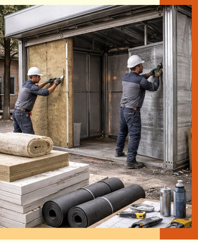 Утепление павильона шаурма в Касимах под ключ от 1305 руб. за м² | ТепломастерКсм